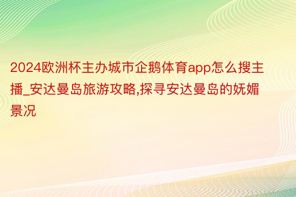 2024欧洲杯主办城市企鹅体育app怎么搜主播_安达曼岛旅游攻略,探寻安达曼岛的妩媚景况